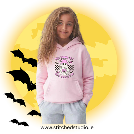 Halloween No Diggity Bout to Bag It up Kids Printed Hoodie