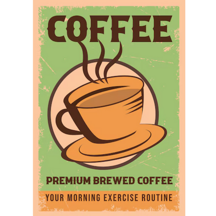 Vintage Coffee Wall Art Poster