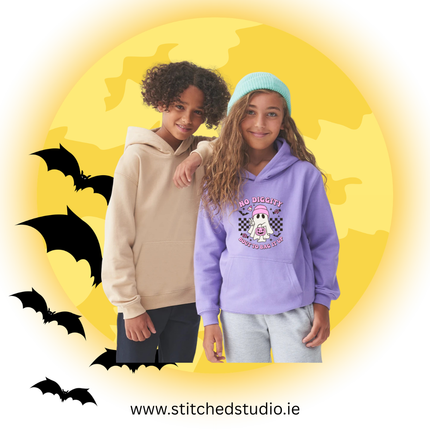 Halloween No Diggity Bout to Bag It up Kids Printed Hoodie