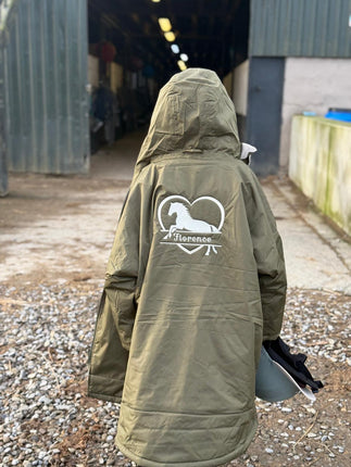 Kids TriDri® changing robe personalised + embroidered horse detail