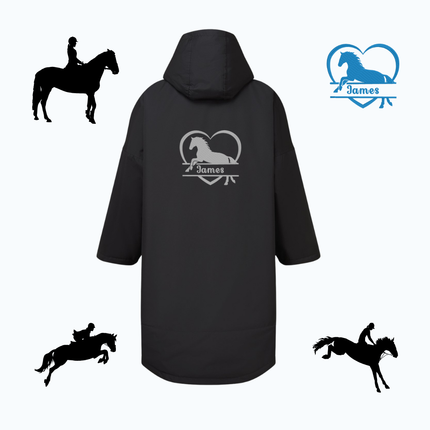 Kids TriDri® changing robe personalised + embroidered horse detail