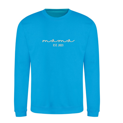 Mama Est. Year Embroidered Sweatshirt | Hoodie
