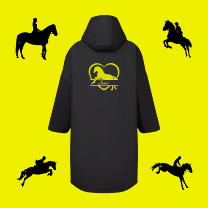 Kids TriDri® changing robe personalised + embroidered horse detail