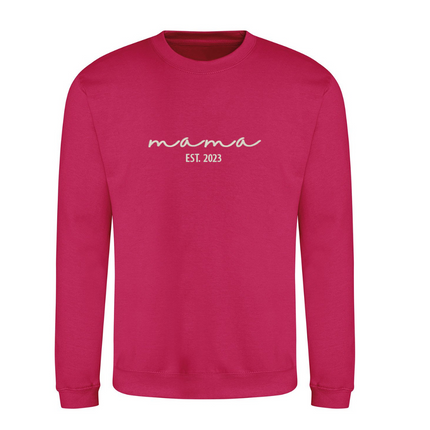 Mama Est. Year Embroidered Sweatshirt | Hoodie