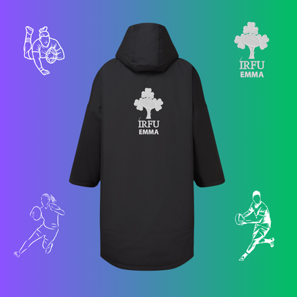 Kids TriDri® changing robe personalised + embroidered IRFU detail