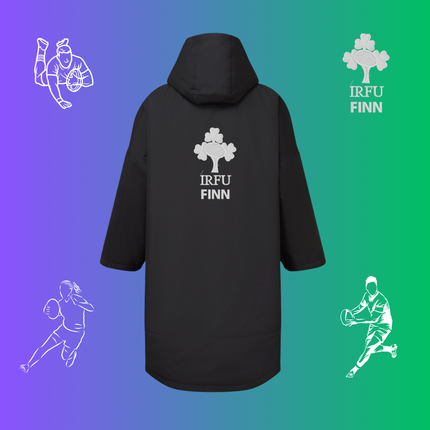 Kids TriDri® changing robe personalised + embroidered IRFU detail