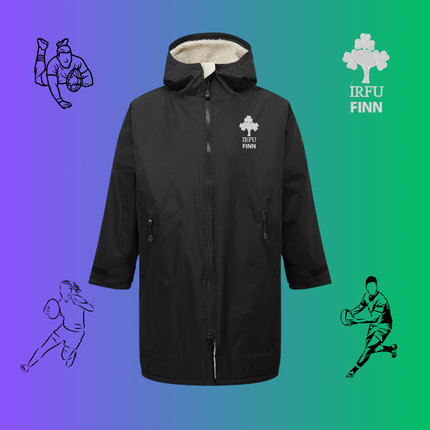 Kids TriDri® changing robe personalised + embroidered IRFU detail