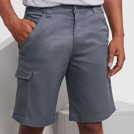 Russell Polycotton twill workwear shorts