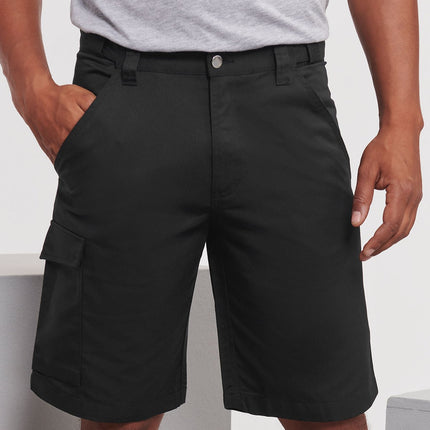 Russell Polycotton twill workwear shorts