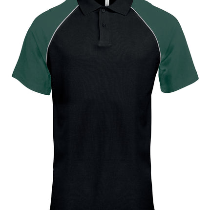 Kariban Baseball Cotton Piqué Polo Shirt