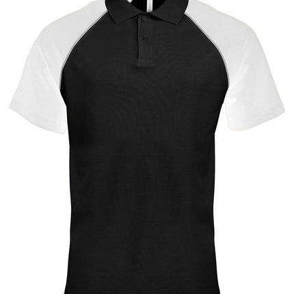 Kariban Baseball Cotton Piqué Polo Shirt