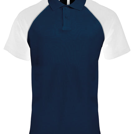 Kariban Baseball Cotton Piqué Polo Shirt