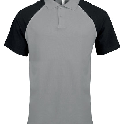 Kariban Baseball Cotton Piqué Polo Shirt