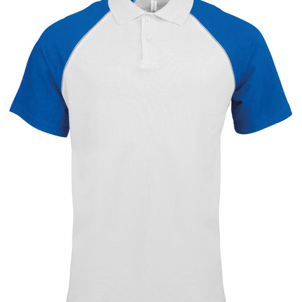 Kariban Baseball Cotton Piqué Polo Shirt