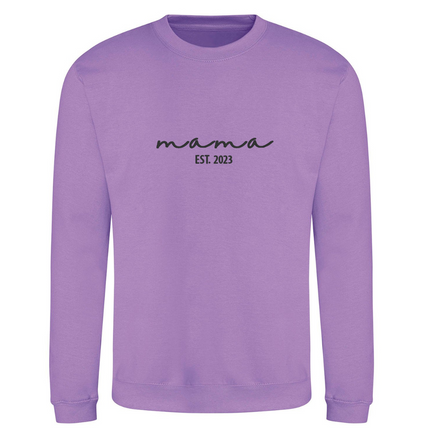 Mama Est. Year Embroidered Sweatshirt | Hoodie