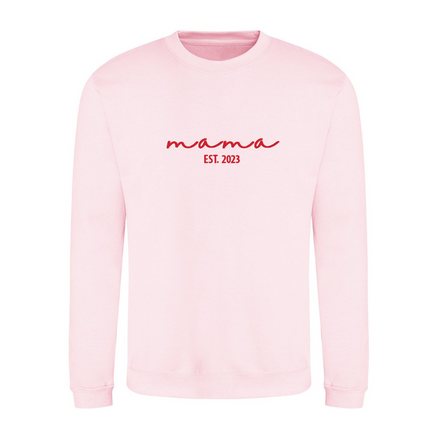 Mama Est. Year Embroidered Sweatshirt | Hoodie