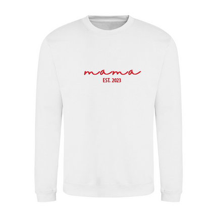 Mama Est. Year Embroidered Sweatshirt | Hoodie