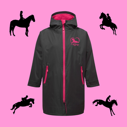 Kids TriDri® changing robe personalised + embroidered horse detail