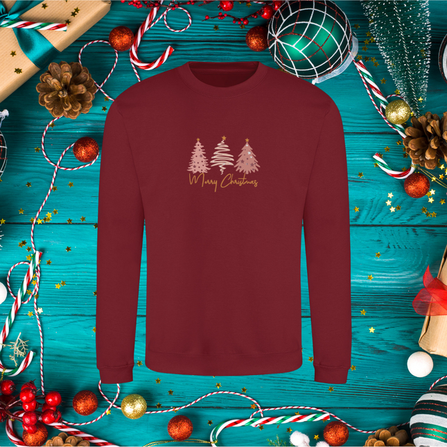 Christmas Vintage Tree Embroidered Sweatshirt | Hoodie
