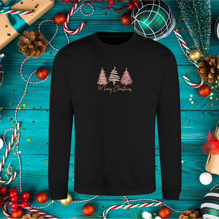 Christmas Vintage Tree Embroidered Sweatshirt | Hoodie