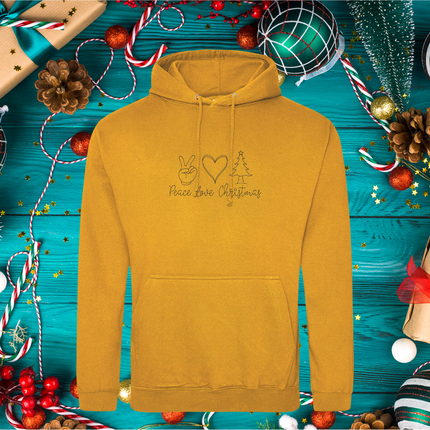 Peace, love, Christmas Line Embroidery Sweatshirt - Adult