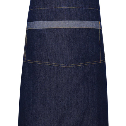 Domain contrast denim waist apron