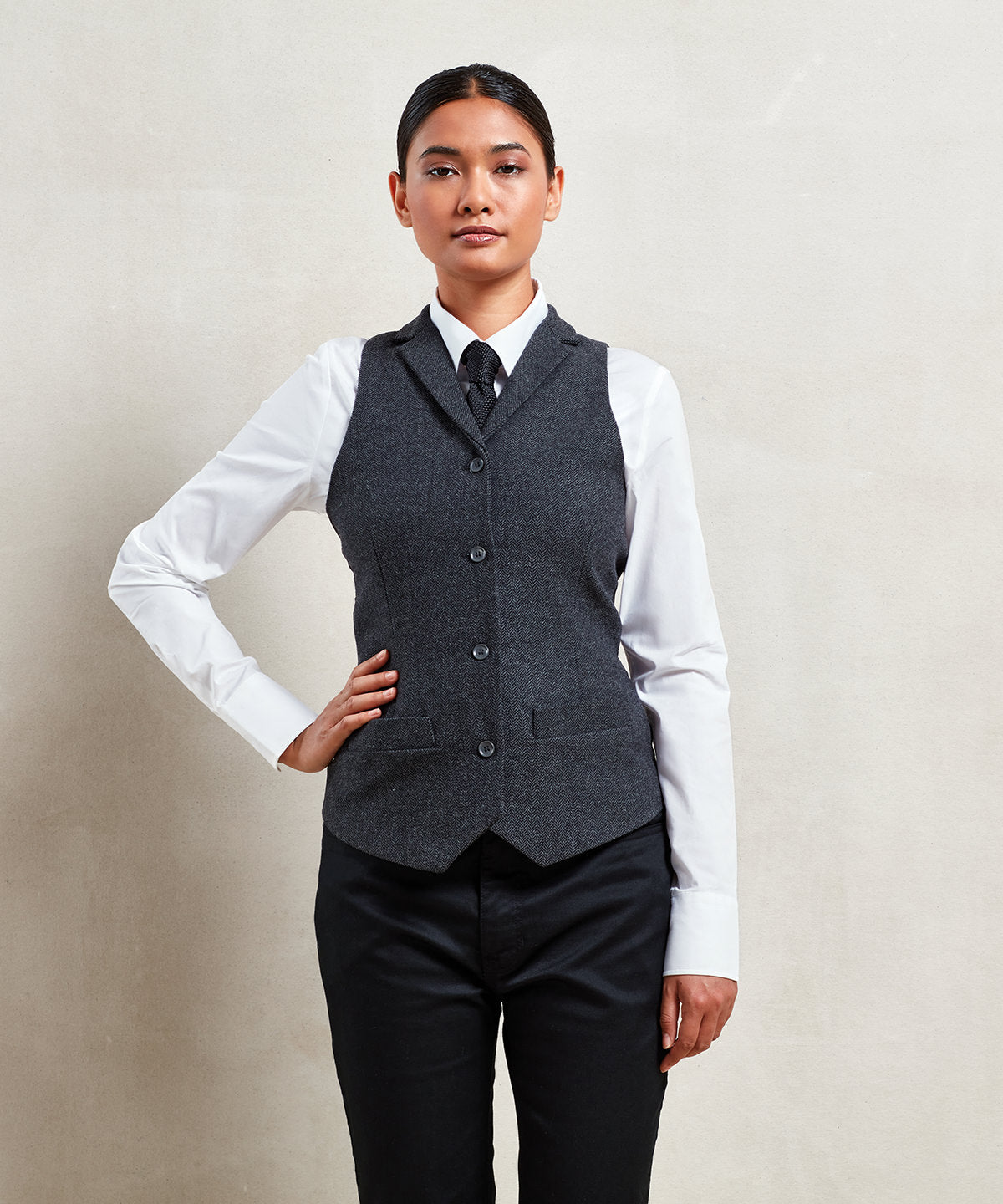 Women s herringbone waistcoat Stitched Studio