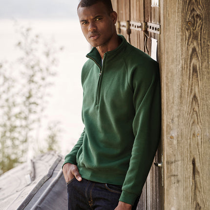 Premium 70/30 zip-neck SS830 sweatshirt