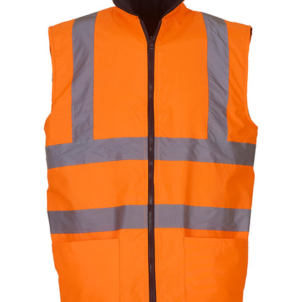 Hi-vis reversible fleece bodywarmer (HV008F)