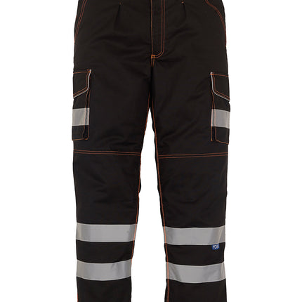 Hi-Vis Polycotton Cargo Trousers with kneepad pockets (HV018T/3M)