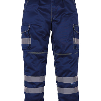 Hi-Vis Polycotton Cargo Trousers with kneepad pockets (HV018T/3M)
