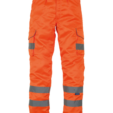 Hi-Vis Polycotton Cargo Trousers with kneepad pockets (HV018T/3M)