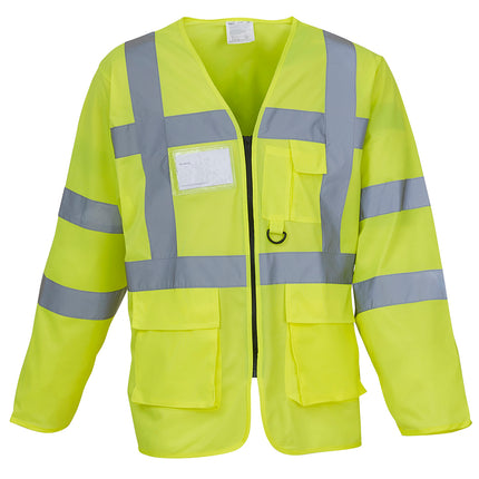 Hi-vis executive long sleeve waistcoat (HVJ800)